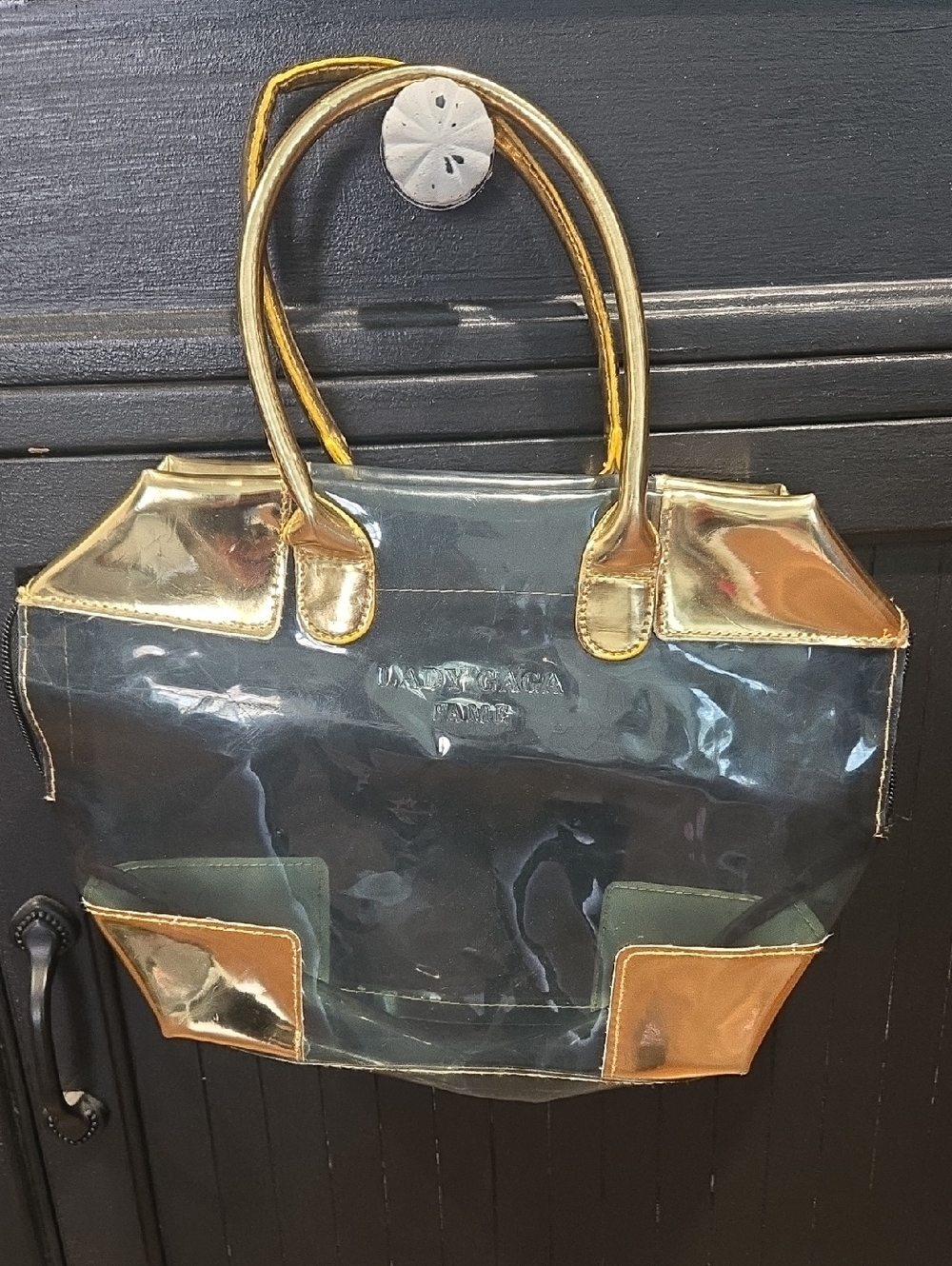 LADY GAGA FAME PLASTIC tote... #7984